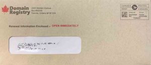 Domain Registry of Canada Scam Letter